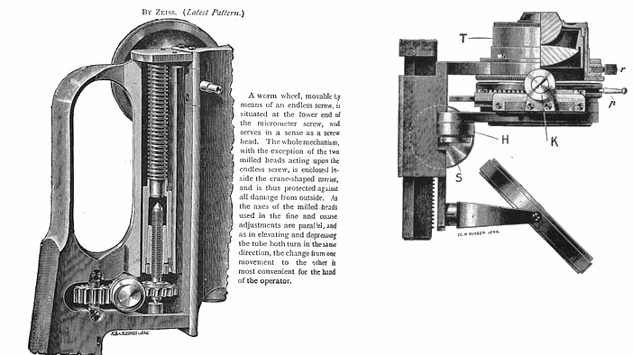 Carl Zeiss, Jena No. 47238, fine adjustment and substage